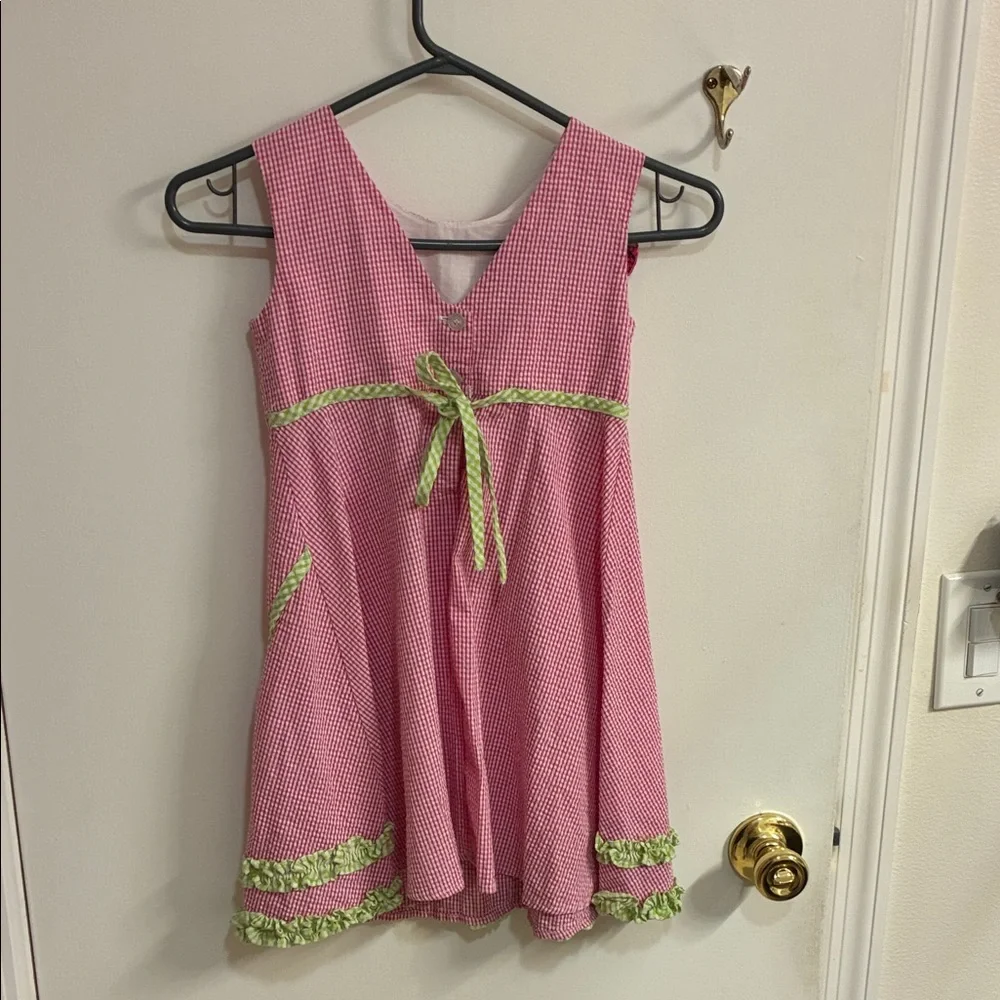 Blueberi Boulevard Pink and Green Kids Casual Dress in Sz 6